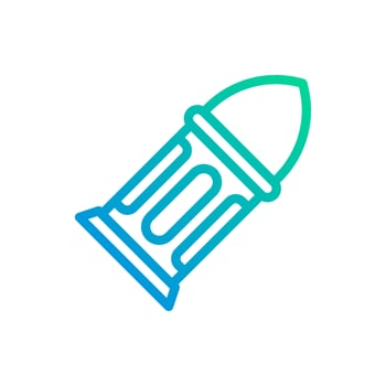 Bullet icon gradient green blue colour military symbol perfect. vector