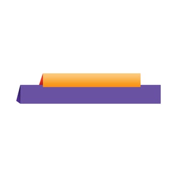 2 Vector flat origami banners set in different colors