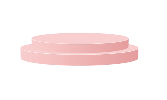 Vector round red podiums. empty pedestal mockup in trendy very peri colors for product presentation