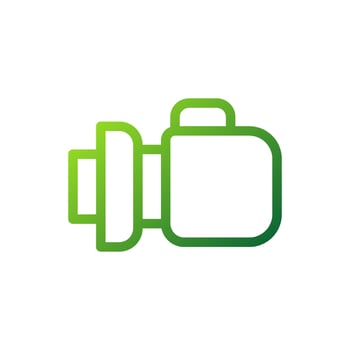 Boxing icon gradient green colour sport symbol illustration. vector