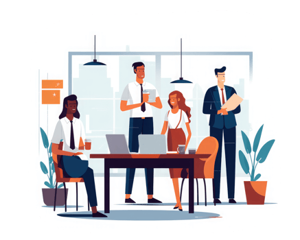 office workers modern . AI Generated png