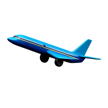 airplane 3d rendering icon illustration png