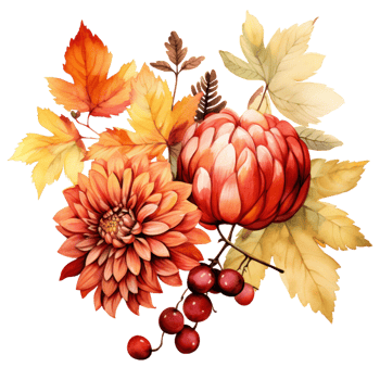 Bouquet of Autumn Leaves AI Generative png