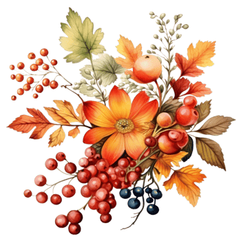 Bouquet of Autumn Leaves AI Generative png