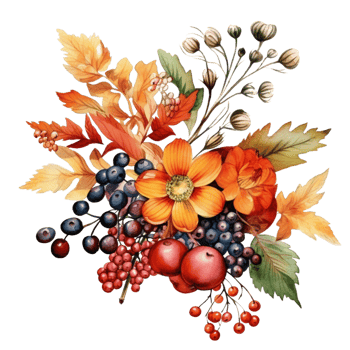 Bouquet of Autumn Leaves AI Generative png