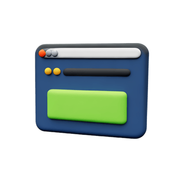 website 3d rendering icon illustration png