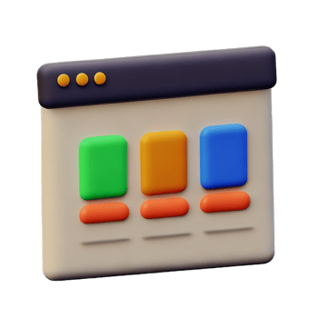 website 3d rendering icon illustration png