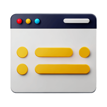 website 3d rendering icon illustration png