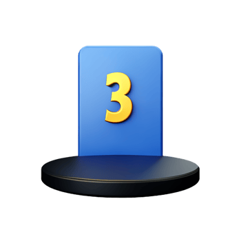 podium 3d rendering icon illustration png
