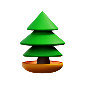 forest 3d rendering icon illustration png
