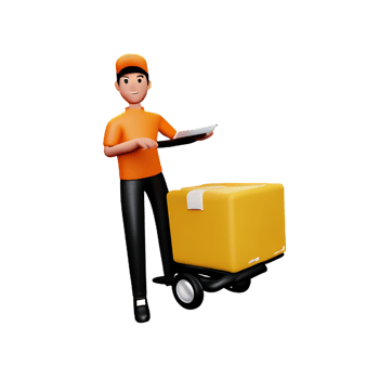 delivery 3d rendering icon illustration png