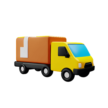 delivery 3d rendering icon illustration png