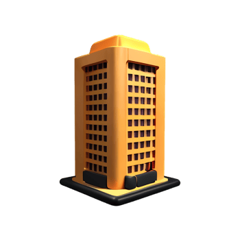 building 3d rendering icon illustration png