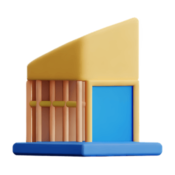 building 3d rendering icon illustration png