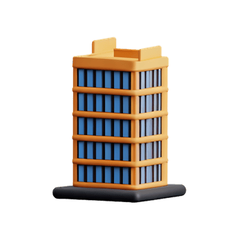 building 3d rendering icon illustration png
