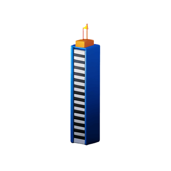building 3d rendering icon illustration png