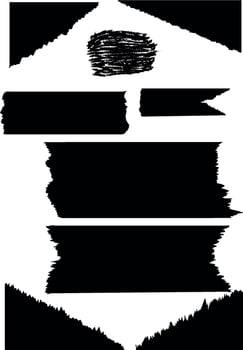 Tron paper ripped edge vector