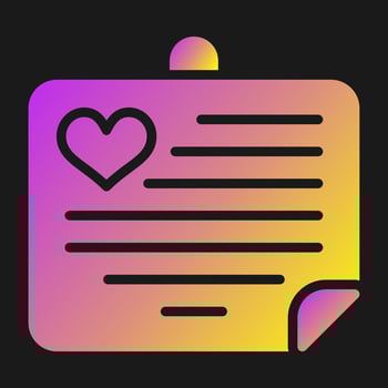 Love notes Vector Icon