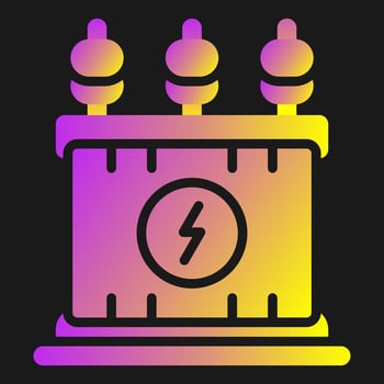 Power Transformer Vector Icon