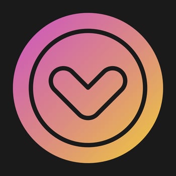Angle Down Vector Icon