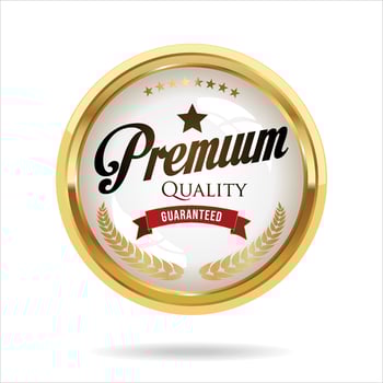 Premium quality badge isolated on white background vector