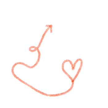 Hand drawn valentines arrow png