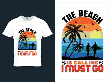 Summer time beach t-shirt design vector illustration, Vector summer day t shirt design