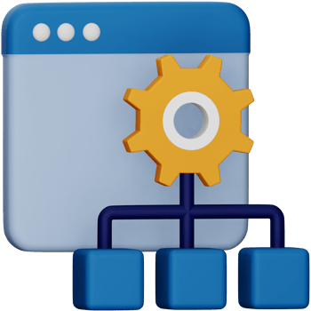 Algorithm 3d rendering isometric icon. png