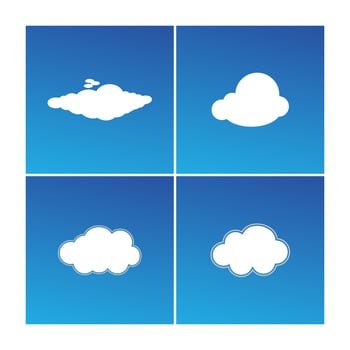 Cloud blue sky illustration vector flat element design