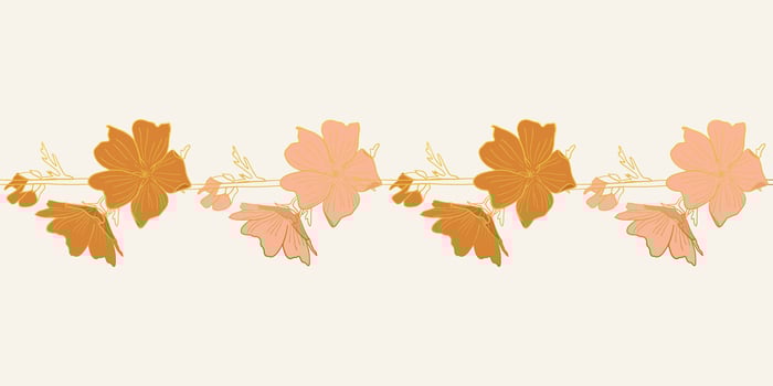 luxury autumn flower with gold line horizontal seamless pattern. suitable for textiles, banners, wallpapers. vector