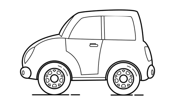 Daily Car Outline Design for Drawing Book vector