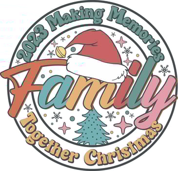 2023 Making memories Family together Christmas T shirt Design vector