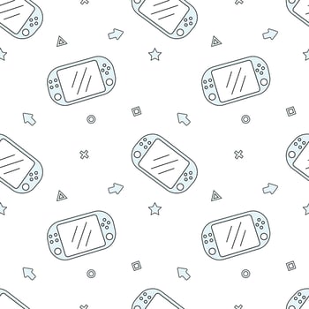 Video game seamless vector pattern.
