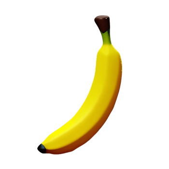 banana 3d rendering icon illustration png