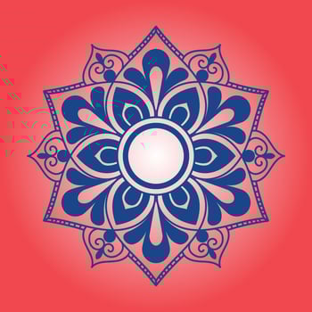 mandala with flower for Henna, Mehndi, tattoo, decoration. Decorative ornament in ethnic oriental style. Hand drawn background. Islam, Arabic, Indian. vector