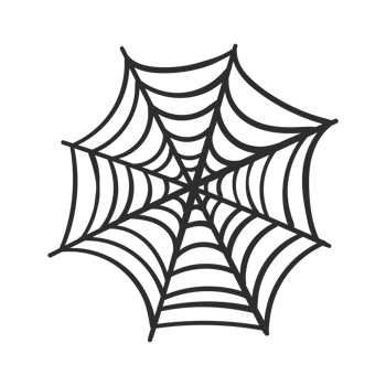 Spooky Spider Web Clipart PNG