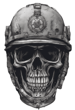 AI Generative Halloween Skull T-Shirt Design PNG