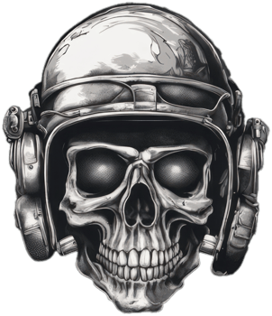 AI Generative Halloween Skull T-Shirt Design PNG