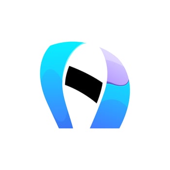 abstract colorful letter H icon logo design vector