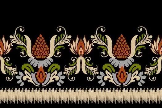 Ethnic ikat design Aztec tribal african art. Seamless pattern in tribal, folk embroidery, and Mexican style. Geometric ornament. Design for print fabric carpet, wallpaper, clothing, wrapping, fabric vector