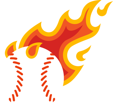 baseball flying fire ball icon png