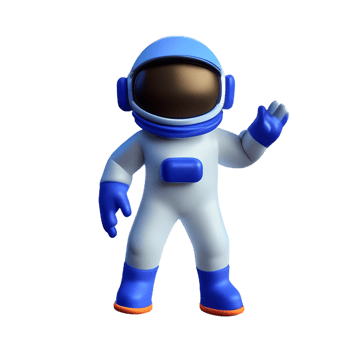 astronaut 3d rendering icon illustration png