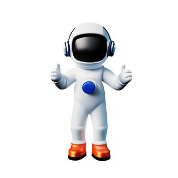astronaut 3d rendering icon illustration png
