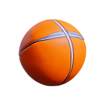basketball 3d rendering icon illustration png