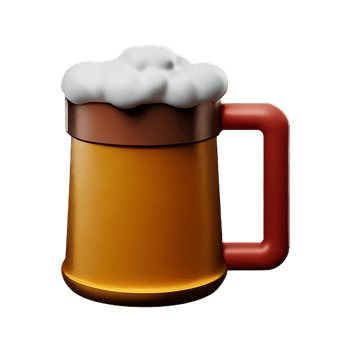 beer 3d rendering icon illustration png
