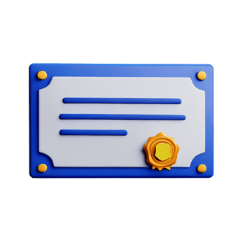 certificate 3d rendering icon illustration png