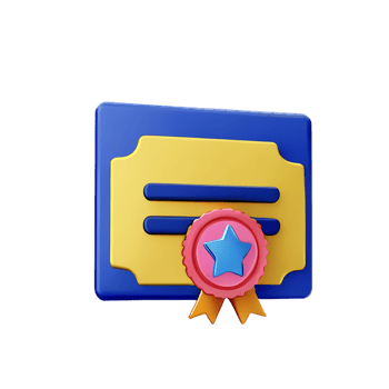 certificate 3d rendering icon illustration png