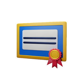 certificate 3d rendering icon illustration png