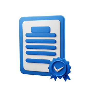 certificate 3d rendering icon illustration png