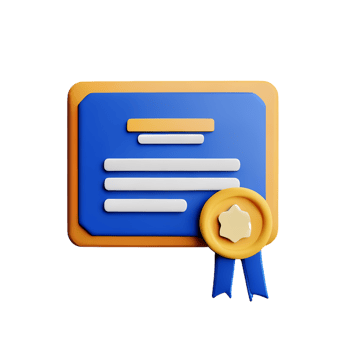 certificate 3d rendering icon illustration png